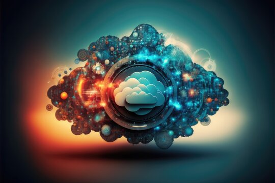 cloud computing generative ai technology background