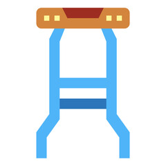 Stool flat icon style