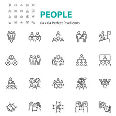 set of people icons, team, , meeting, business,