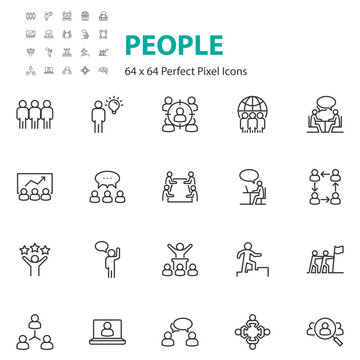 set of people icons, team, , meeting, business,