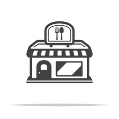 Restaurant building icon transparent vector isolated
