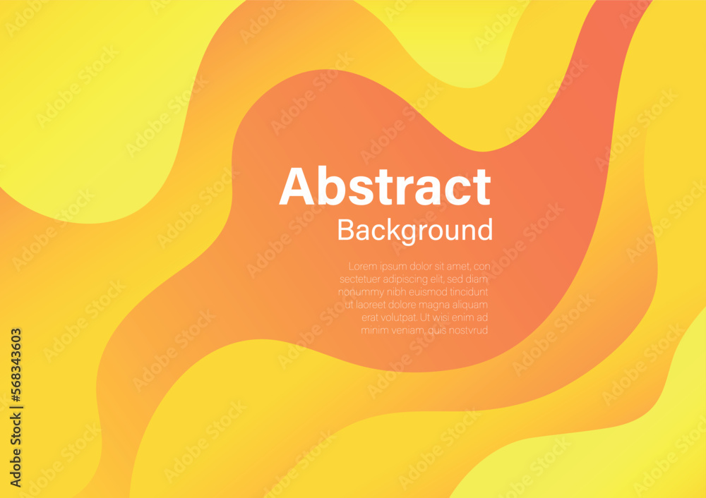Poster abstract fluid gradient background, yellow gradient color, multi layer vector background illustratio