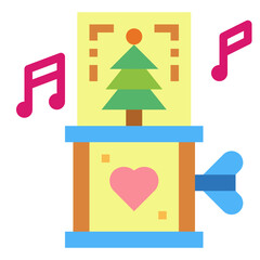 music box flat icon style