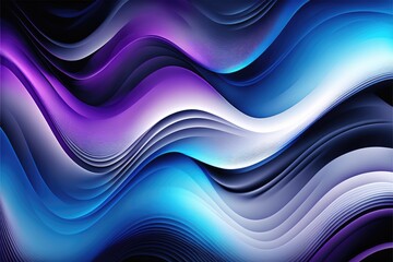 3d style layered colored waves generative ai illustration