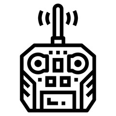 Radio Controlled line icon style