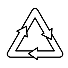 recycling - triangular arrows - vector icon