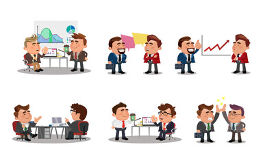 Teamwork. Office workers shaking hands after signing contract agreement