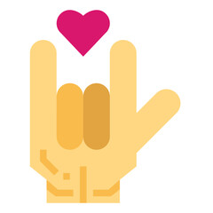 love flat icon style