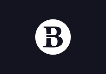 Flat letter icon and circle logo design. Alphabet icon