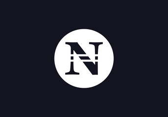 Flat letter icon and circle logo design. Alphabet icon