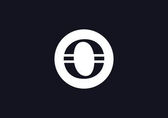 Flat letter icon and circle logo design. Alphabet icon