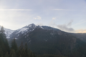 sunrise in the mountains