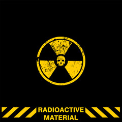 Radioactive Material, sign and board vector