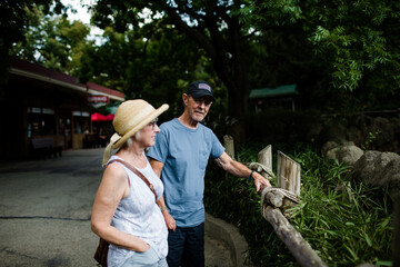 Man with Dementia Standing with Wife at the Cincinnati Zoo