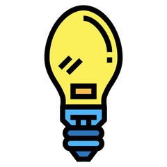 mercury lamp filled outline icon style