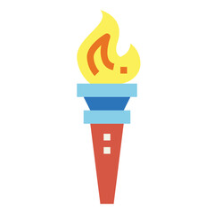 torch flat icon style