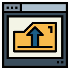 upload filled outline icon style