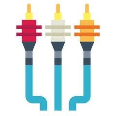 composite video flat icon style