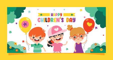 Template For Happy Children's Day