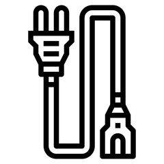 Power Cable line icon style