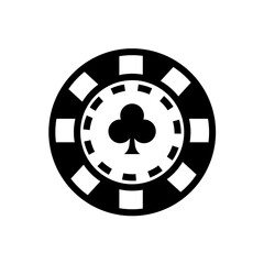 casino chip - vector icon