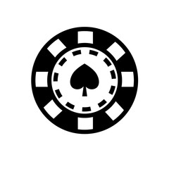 casino chip - vector icon