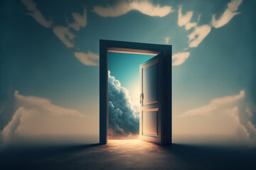 door to heaven, created by a neural network, Generative AI technology