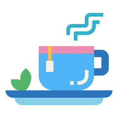 Obraz premium tea flat icon style