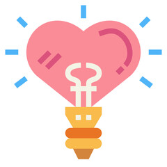 heart flat icon style