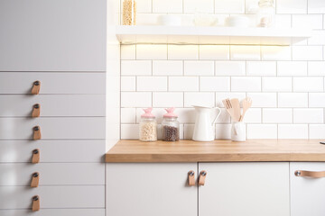 Interior of modern comfortable kitchen