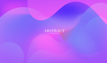 abstract background with waves, Purple banner