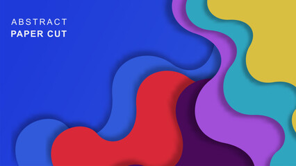 Abstract papercut style design for background. Modern background for placards, poster, banner, invitation, covers and other.