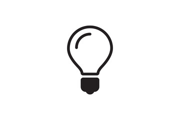 Electric light bulb icon. Electricity lamp symbol. Vector illumination sign.