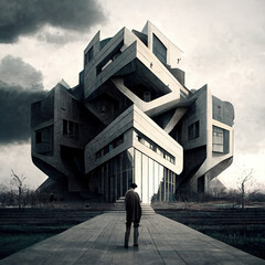 Architect imagination created with Generative AI technology