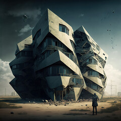 Architect imagination created with Generative AI technology