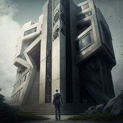 Architect imagination created with Generative AI technology