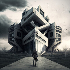 Architect imagination created with Generative AI technology