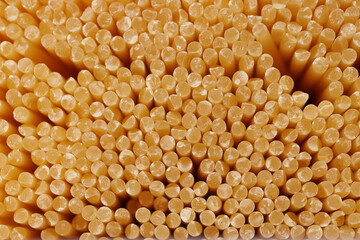 Uncooked Pasta - spaghetti. Close up 