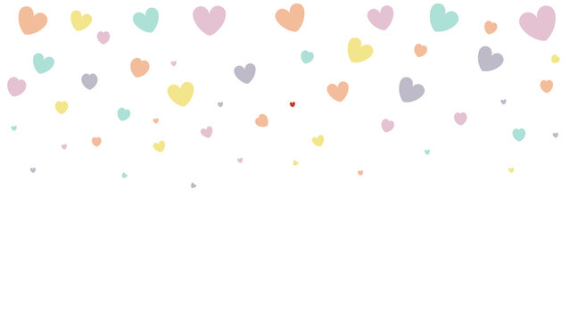 heart of valentine's day concept for pastel cute romantic of elegant symbol of love wallpaper pattern, vector with pastel colorful of hearts. On PNG transparent background 