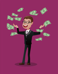 Rich people illustration