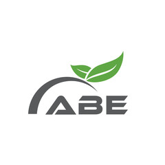 ABE letter nature logo design on white background. ABE creative initials letter leaf logo concept. ABE letter design.
