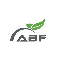 ABF letter nature logo design on white background. ABF creative initials letter leaf logo concept. ABF letter design.
