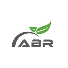 ABR letter nature logo design on white background. ABR creative initials letter leaf logo concept. ABR letter design.