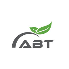 ABT letter nature logo design on white background. ABT creative initials letter leaf logo concept. ABT letter design.