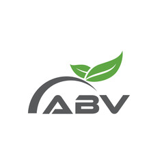 ABV letter nature logo design on white background. ABV creative initials letter leaf logo concept. ABV letter design.