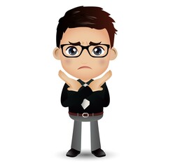 People show a gesture no or stop