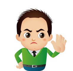 People show a gesture no or stop