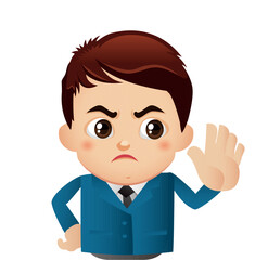 People show a gesture no or stop