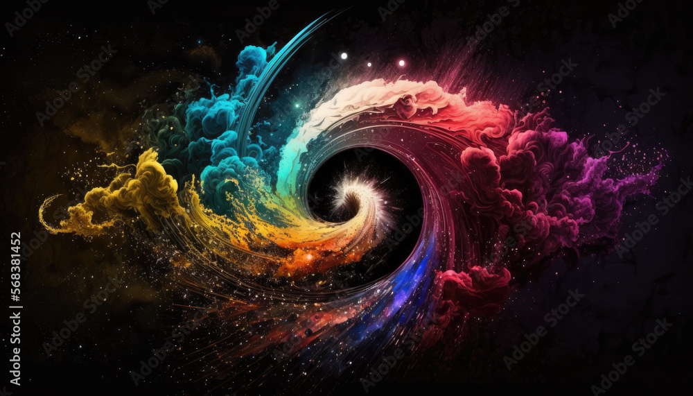 Wall mural abstract background of galaxy, astronomy and fantasy. generative ai