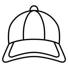 vector illustration of a baseball cap. headwear icon